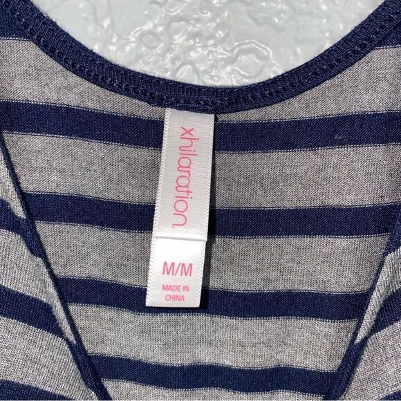 Xhilaration Womens Striped Scoop Neck Sleeveless Asymmetrical Swing Dress Medium - Picture 8 of 10